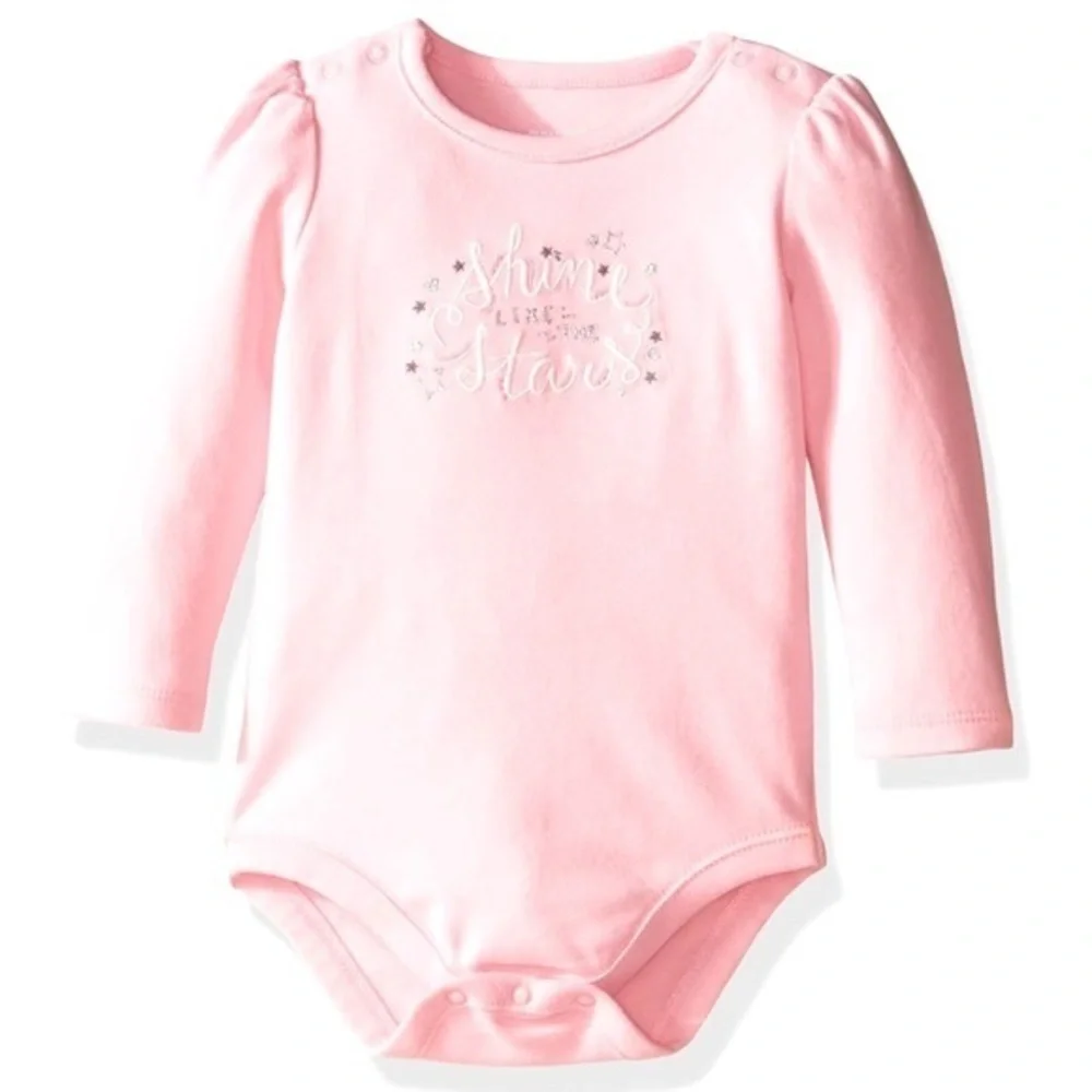 New Gymboree Baby Girls Shine Like The Stars Embroidered Bodysuit 0-3 Months NWT